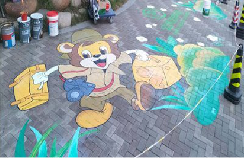 博白夏季画地面彩绘会遇到的问题