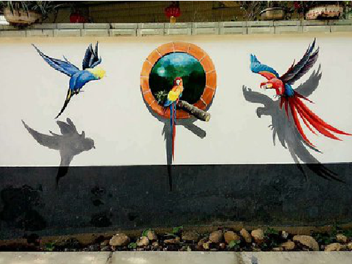 博白视觉错位-3D墙绘设计