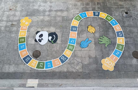 博白地面游戏彩绘