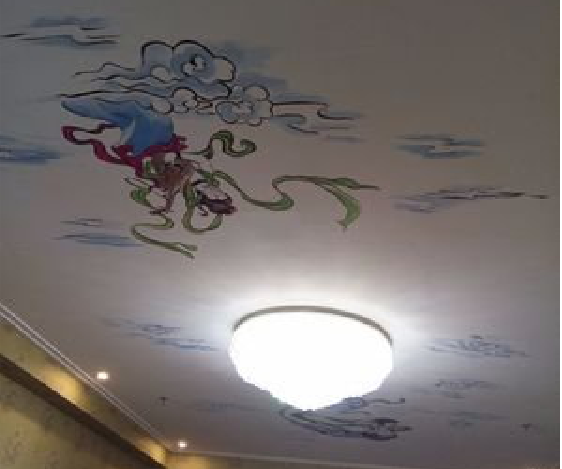 博白如何快速绘制天花板上的手绘墙？