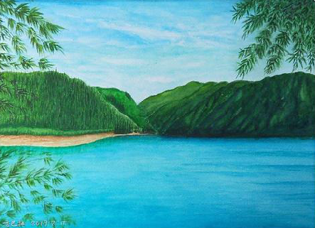 博白在墙绘中，如何绘画绿水青山？