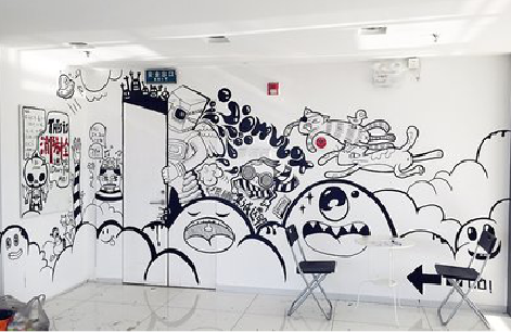 博白手绘墙并非传统涂鸦。